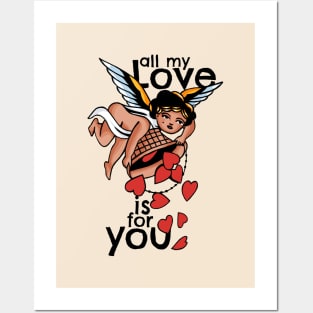 Vintage Cupid Bring Love to You Posters and Art